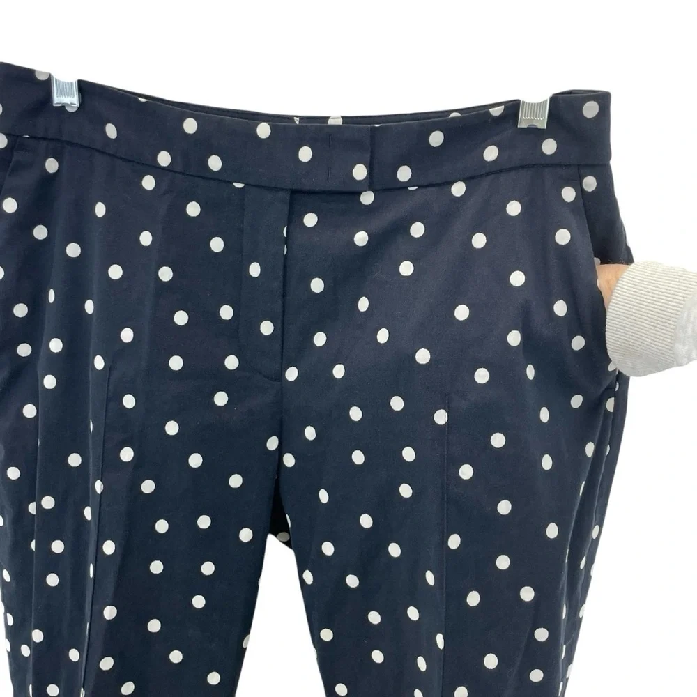 Akris Punto Cropped Pants 6 Navy/White
